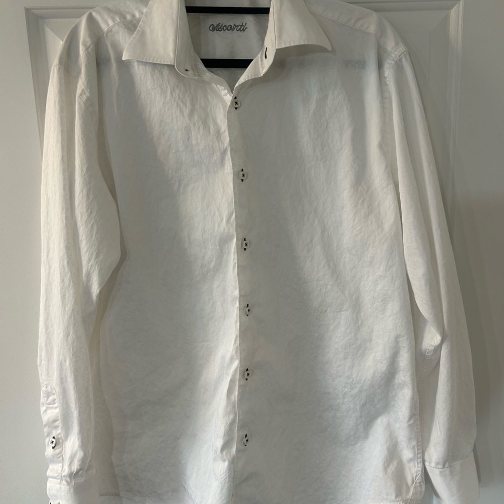 Visconti size L Men's White Shirt